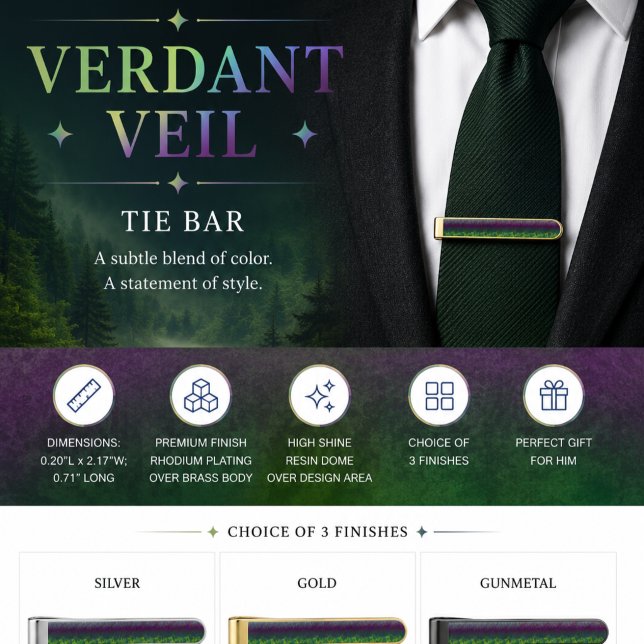 Verdant Veil Gold Finish Tie Bar (Creator Uploaded)