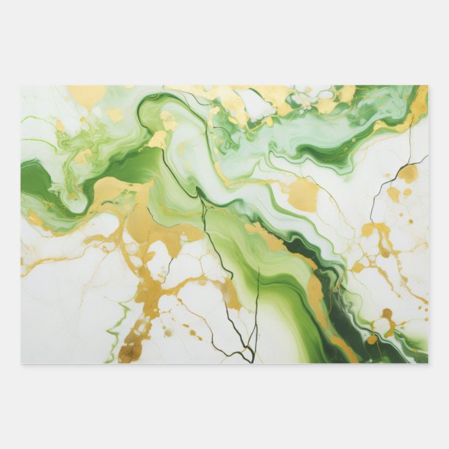 Verdant Veins Wrapping Paper Sheets (Front)