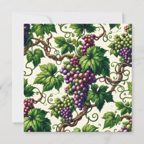Verdant Vineyard Bliss A Tapestry of Grapevines Invitation