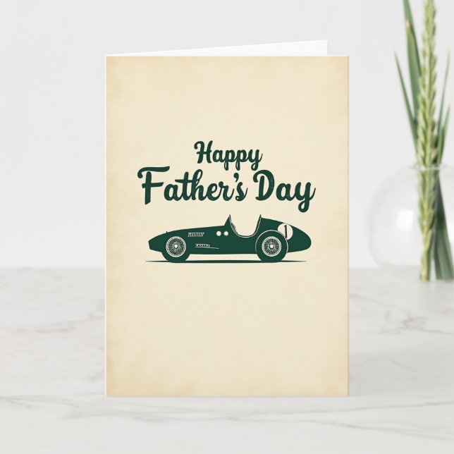 Verdant Vintage Fathers Day Card (Front)