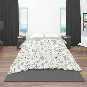 Verdant Whispers Botanical Duvet Cover, Cover