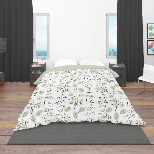 Verdant Whispers Botanical Duvet Cover, Cover (Creator Uploaded)
