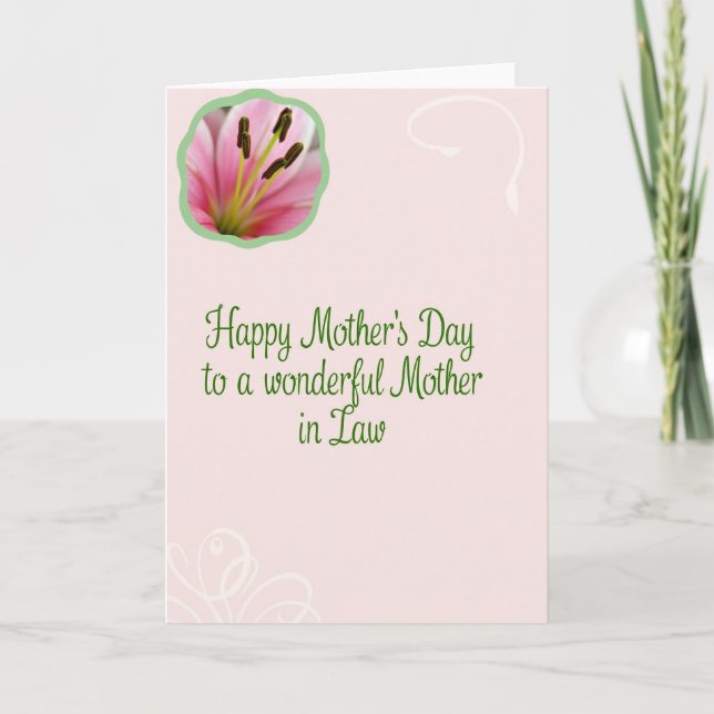 Verdant Wonderful Mothers Day Card (Front)