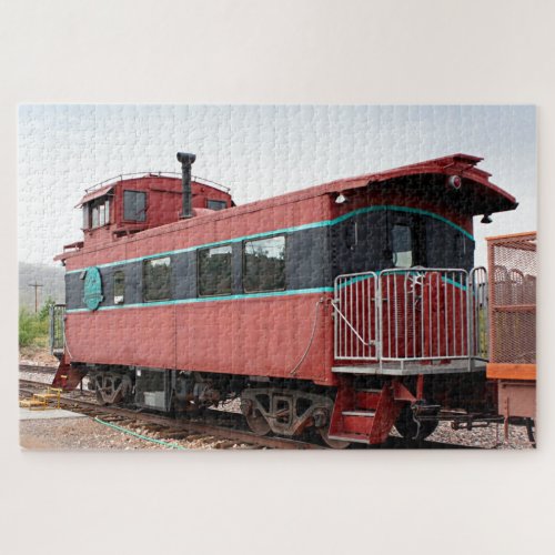 Verde Canyon Train Caboose Clarkdale Arizona Jigsaw Puzzle