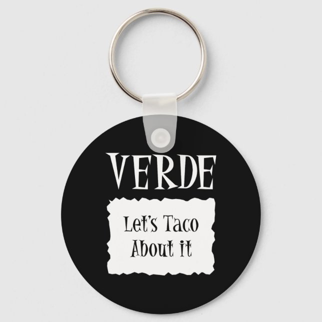 Verde - Hot Packet Halloween Taco Costume  Keychain (Front)