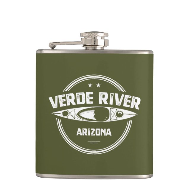 Verde River Arizona Kayaking Flask (Front)