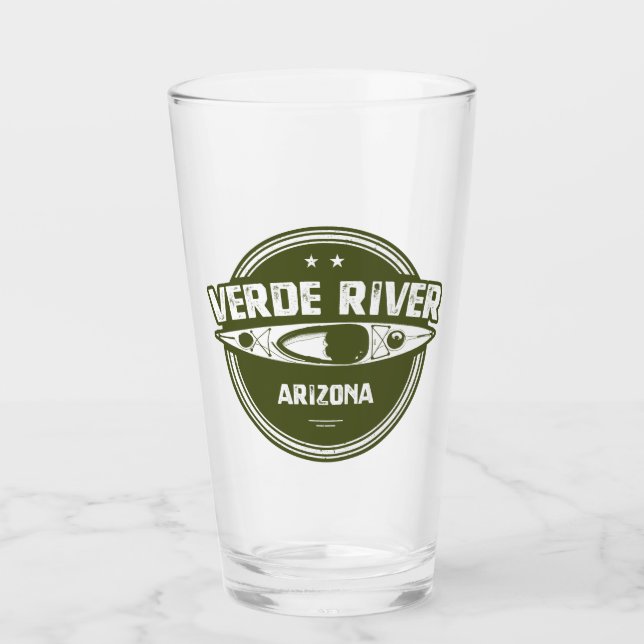 Verde River Arizona Kayaking Glass (Front)