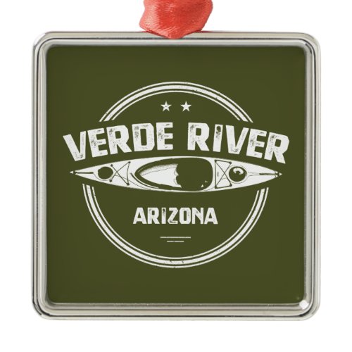 Verde River Arizona Kayaking Metal Ornament