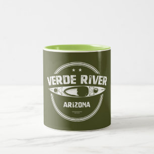 Verde River Arizona Kayaking Two-Tone Coffee Mug