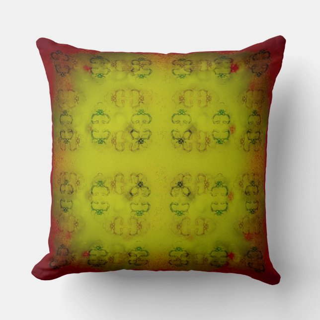 Verde weave throw pillow (Front)