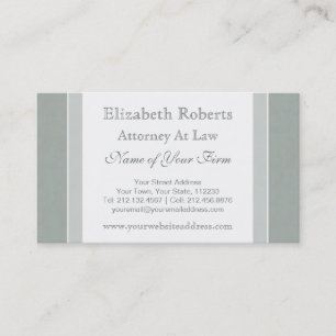 Verdegris and White Simple Professional Business Card