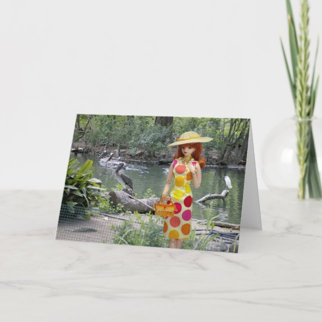 Verdi, Pelicans at the Houston Zoo Card (Front)