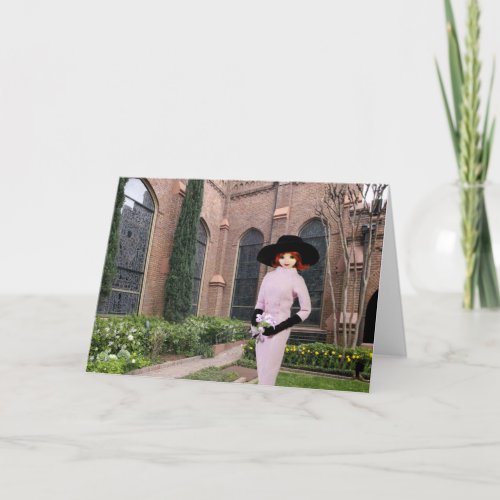 Verdi _ Pink Attire Spring at Christ Church Card