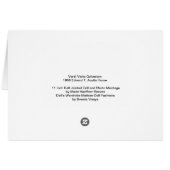 Verdi Visits Galveston Cards (Back Horizontal)