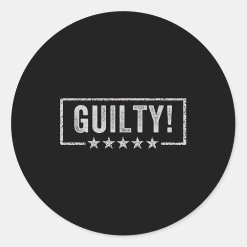 Verdict Impeached Convicted Felon 45 Funny Anti Tr Classic Round Sticker