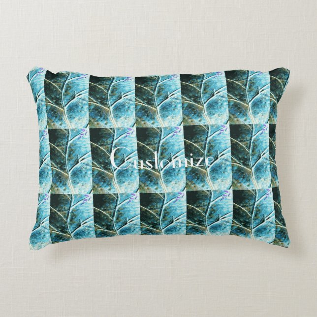 Verdigris copper leaf Thunder_Cove Accent Pillow (Front)
