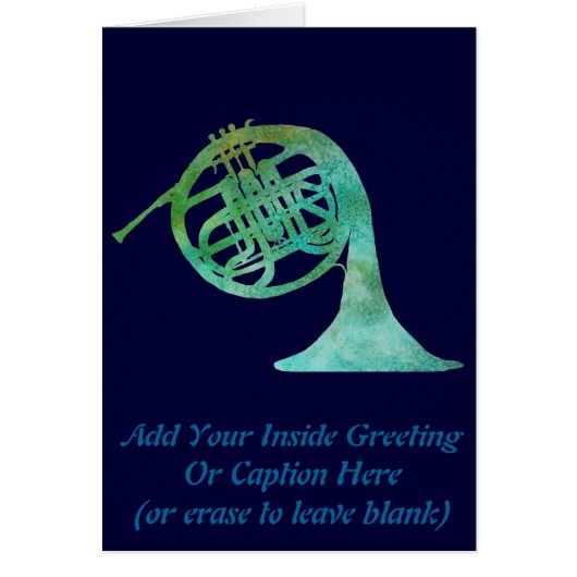 Verdigris French Horn Cards (Front)