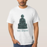 Verdigris Green Buddha Pixel Art T-Shirt