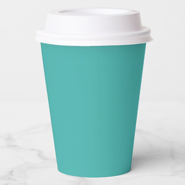 Verdigris hex code 43B3AE Paper Cups (Front)