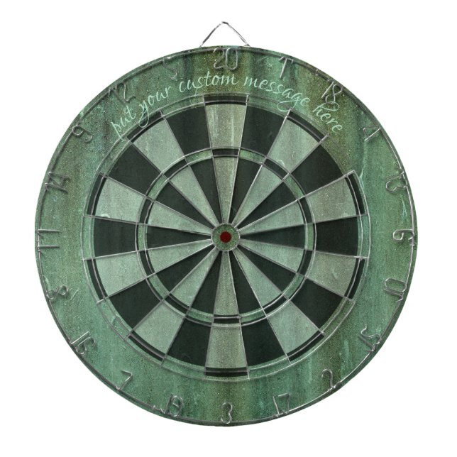 Verdigris Weathered Bronze Look Dart Board (Front)
