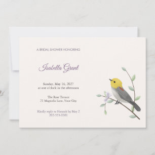 Verdin Bird Bridal Shower Invitation