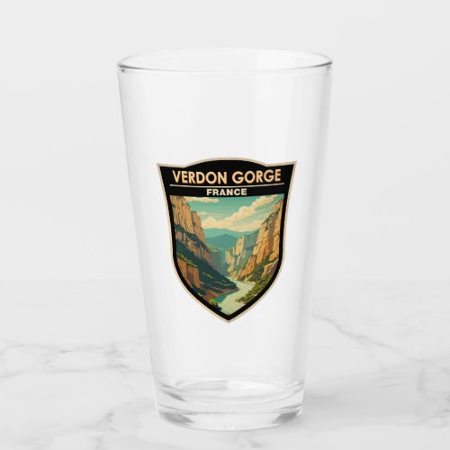 Verdon Gorge France Travel Art Vintage Glass