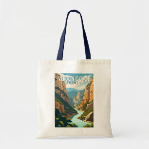 Verdon Gorge France Travel Art Vintage Tote Bag