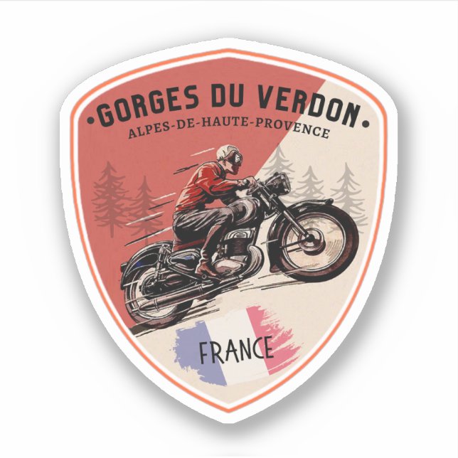 Verdon Gorge - les Gorges du Verdon trip motobike Sticker (Front)