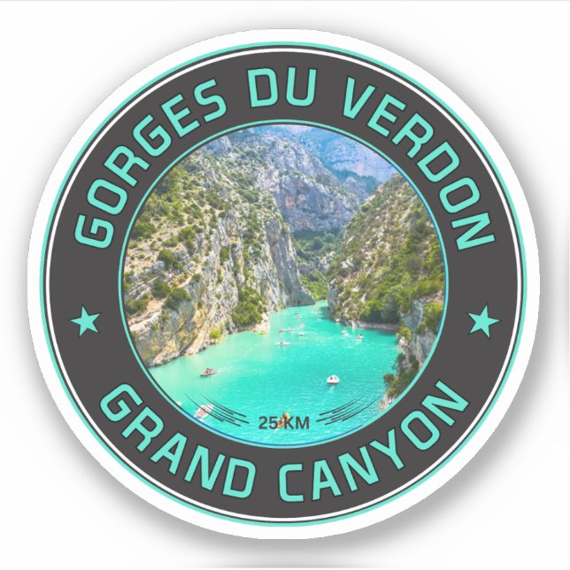 Verdon Gorge - les Gorges du Verdon trip Sticker (Front)