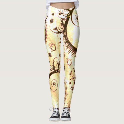 Verdredi Swirls Fancy Comfy Yoga Pants Leggings