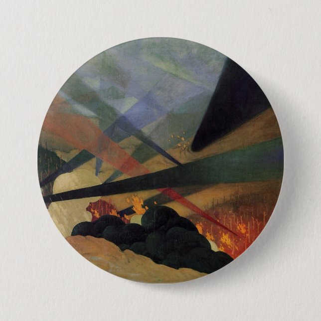 Verdun (World War One Battle Scene) (by Vallotton) Button (Front)