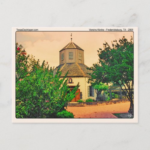 Vereins Kirche 1 Fredericksburg TX Postcard