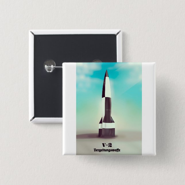 Vergeltungswaffe V2 Rocket Button (Front & Back)