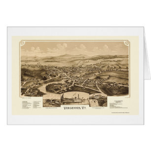 Vergennes, VT Panoramic Map - 1890
