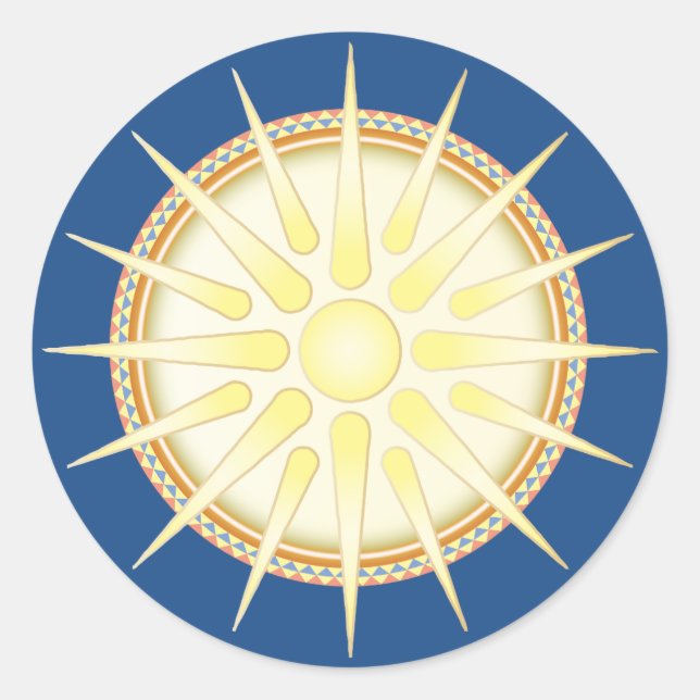 Vergina Sun Classic Glossy Round Sticker (Front)