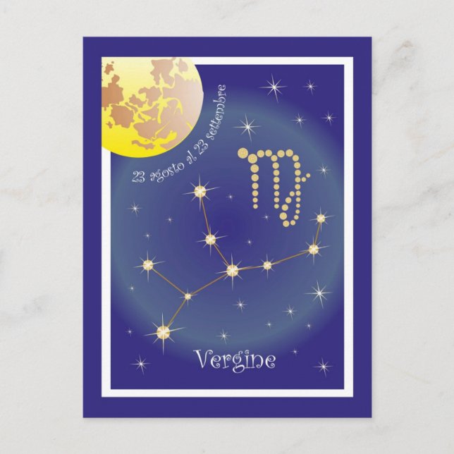 Vergine 23 agosto al 23 settembre postcard (Front)