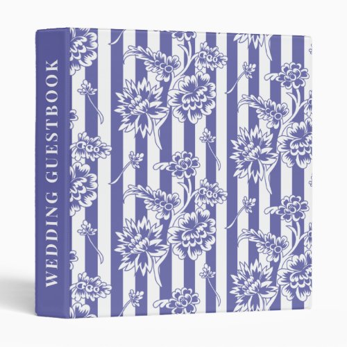 Veri Peri Periwinkle Blue Chintz Wedding Guestbook 3 Ring Binder