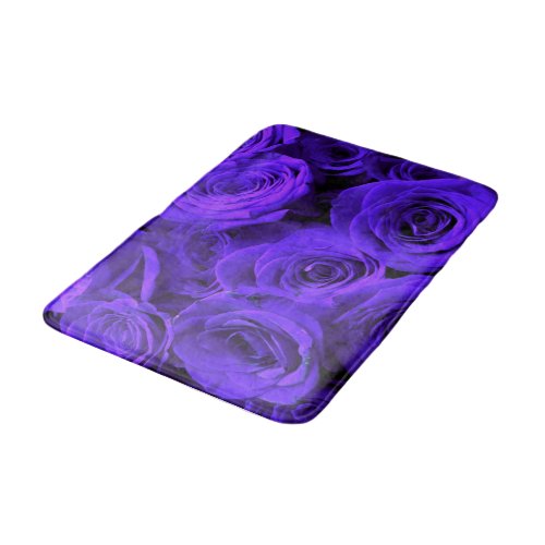 Veri peri periwinkle blue purple roses      bath mat