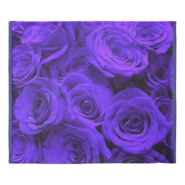 Veri peri periwinkle blue purple roses      duvet cover (Front)