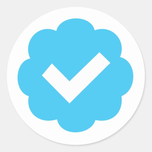 Verified Account Symbol Classic Round Sticker