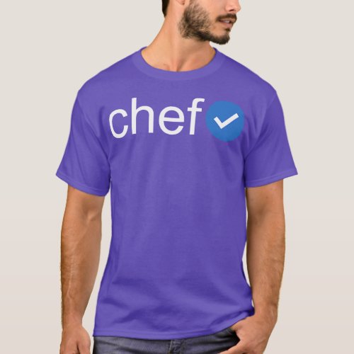 Verified Chef White Text T_Shirt