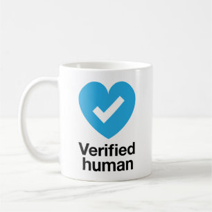 Verified Human Checkheart Coffee Mug