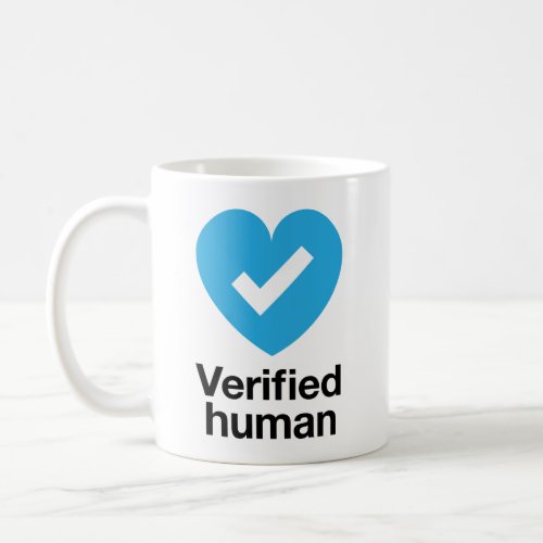 Verified Human Checkheart Coffee Mug