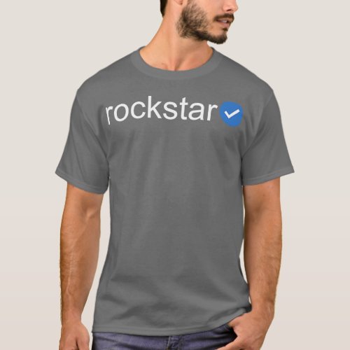Verified RockWhite Text T_Shirt