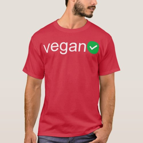 Verified Vegan White Text T_Shirt