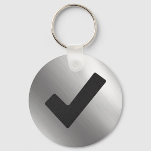 Verify Silver Stainless Steel Metal Keychain