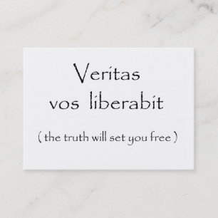 Veritas vos liberabit-business cards