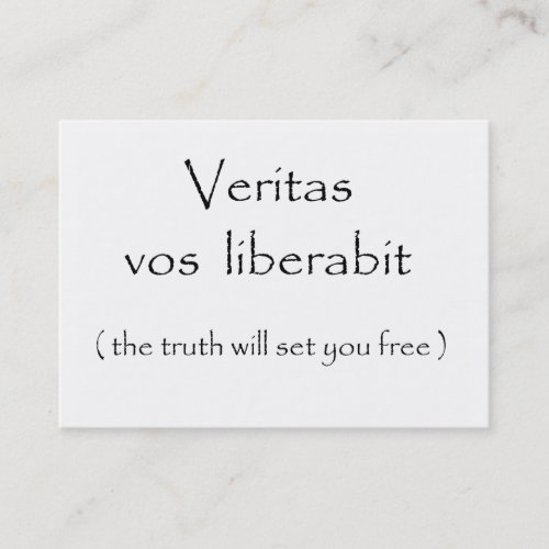 Veritas vos liberabit-business cards