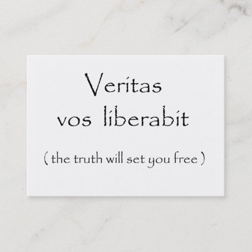 Customizable Veritas vos liberabit-business cards