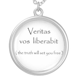 Veritas vos liberabit-necklace silver plated necklace